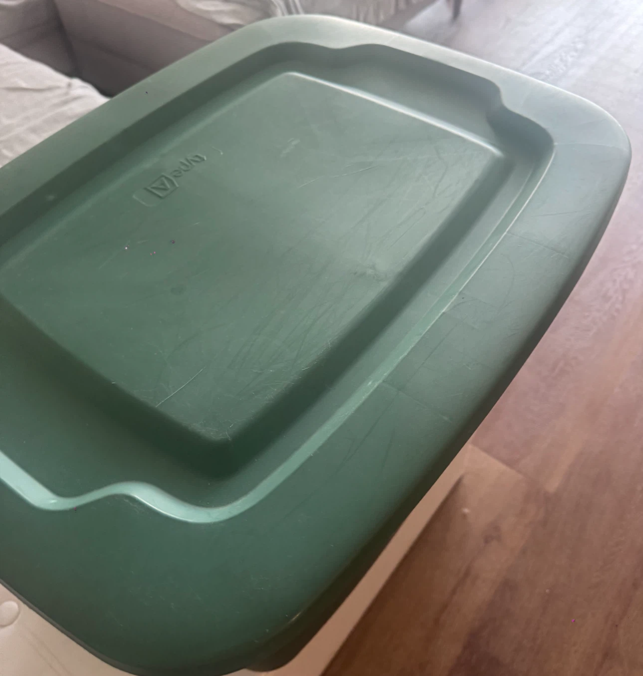 Green Storage Bin with Lid