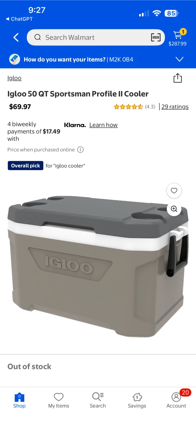 Igloo Sportsman Profile II 50 QT Cooler – Like New - photo 5