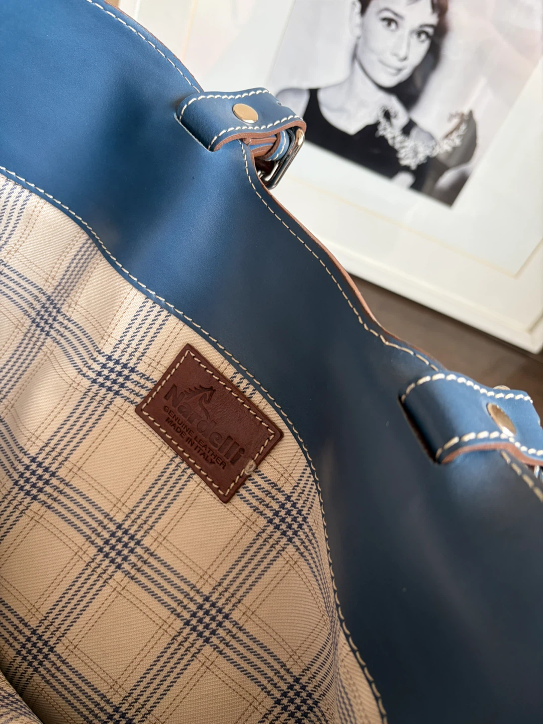 Nardelli Blue Leather Tote Bag - photo 4