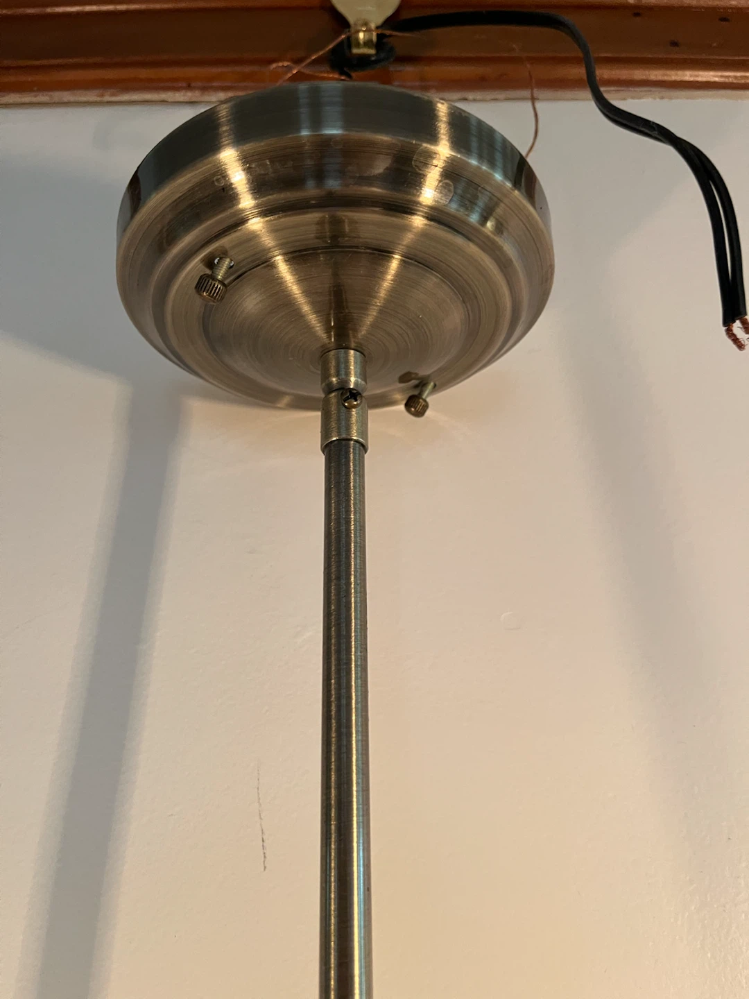 Antique Brass Pendant Light Fixture - photo 2