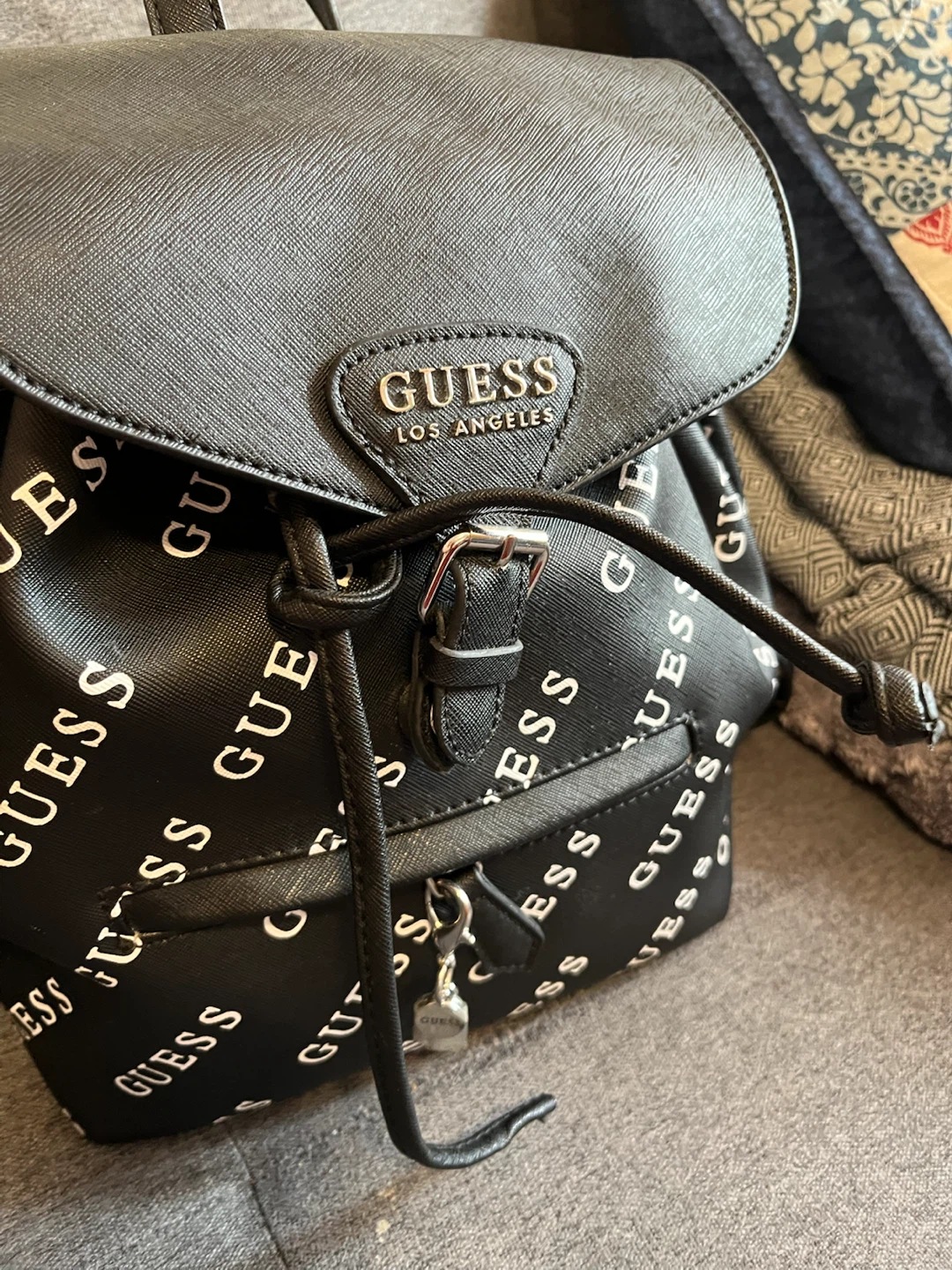 Black guess purse/  red/ silver studded purse