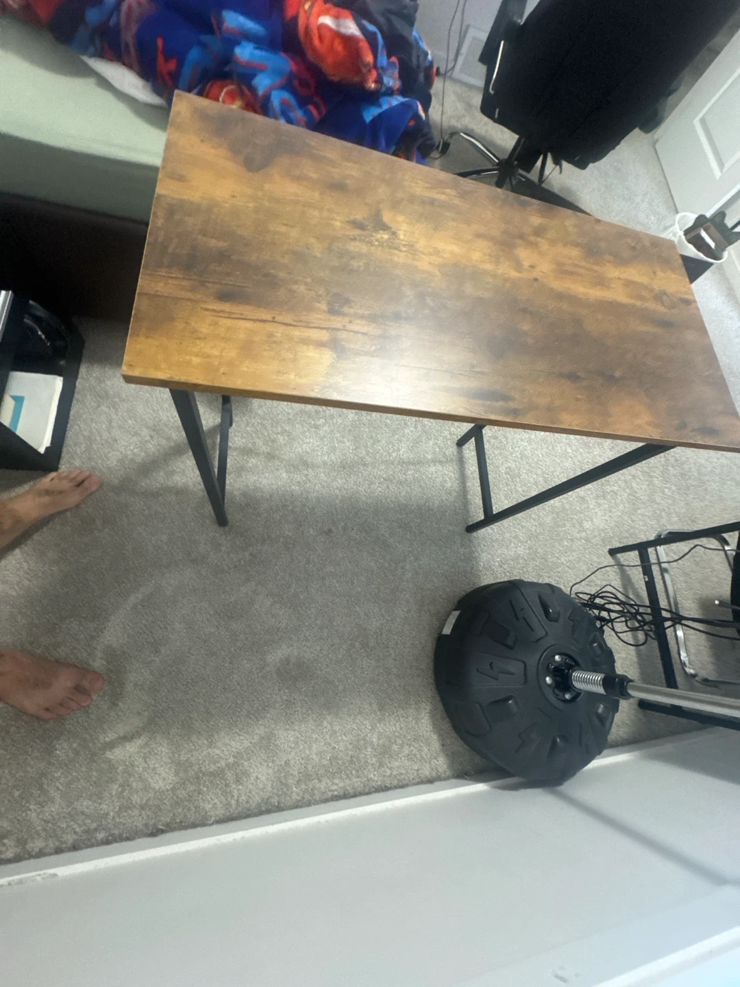 Wood Grain Folding Desk