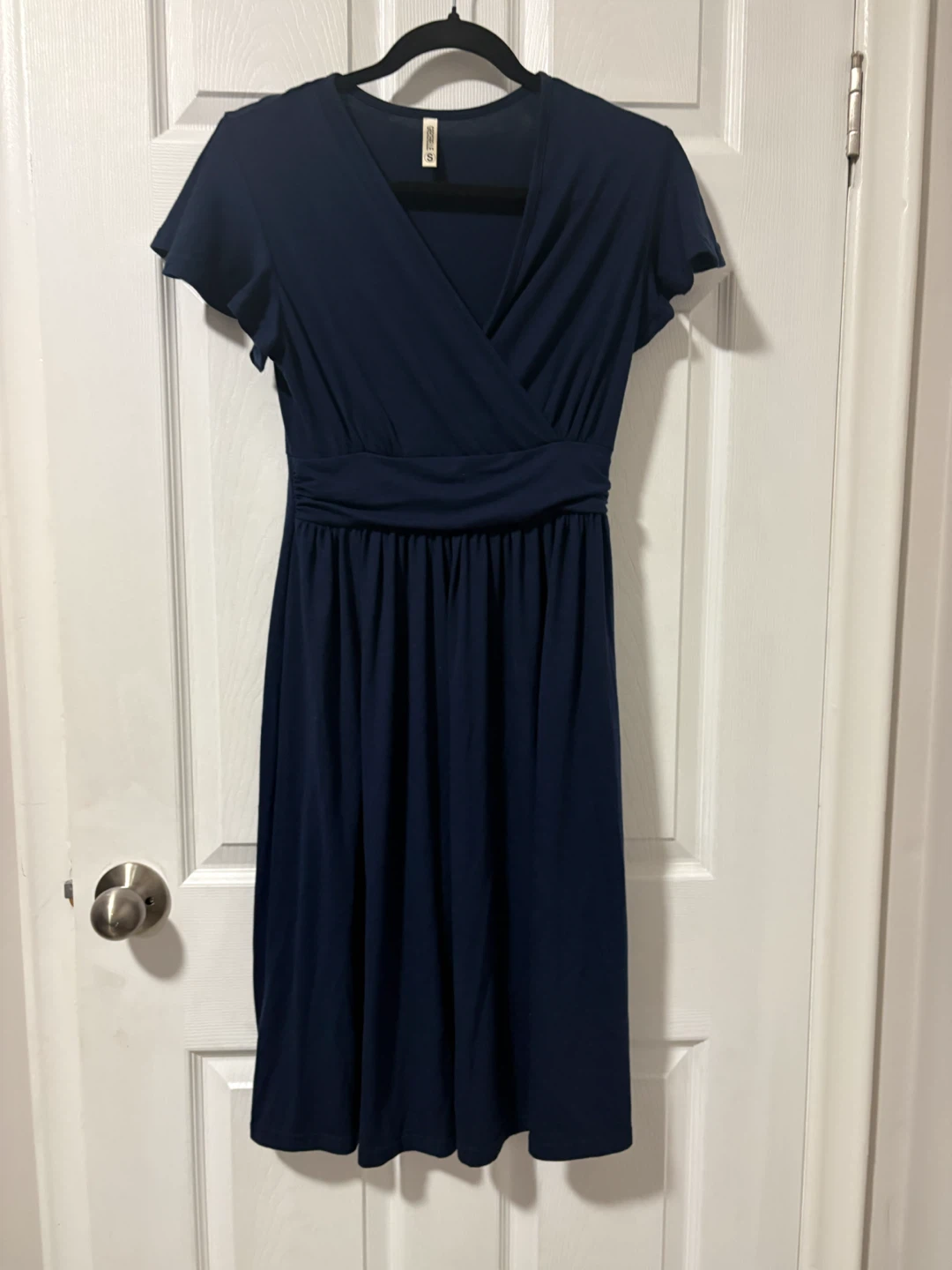 Navy Blue Wrap Dress