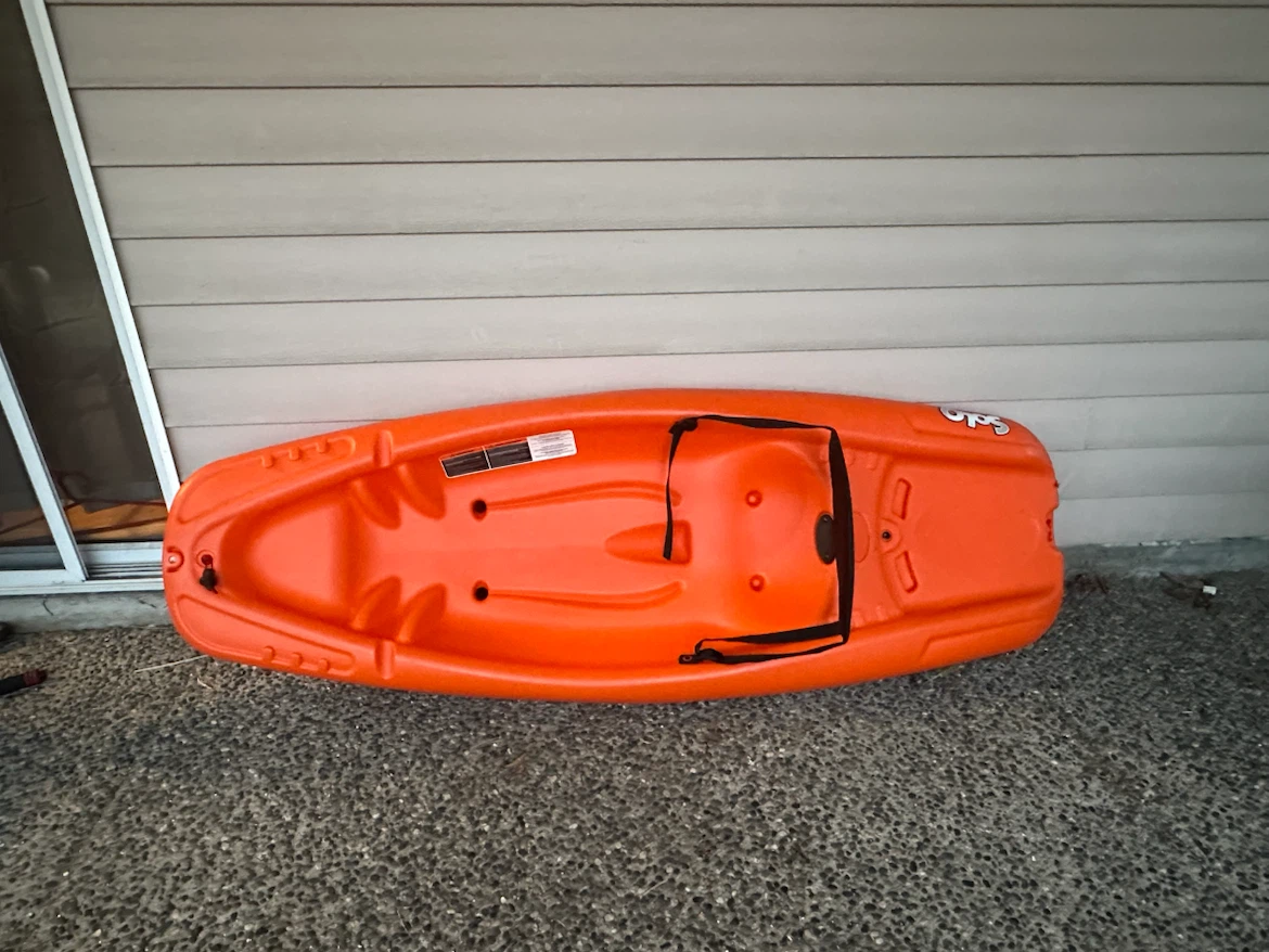 Orange Solo Kayak with Paddle - photo 2