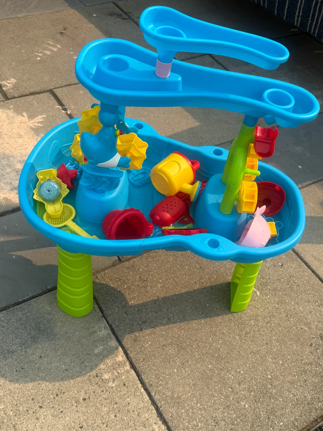 Blue Water and Sand Play Table with Accessories