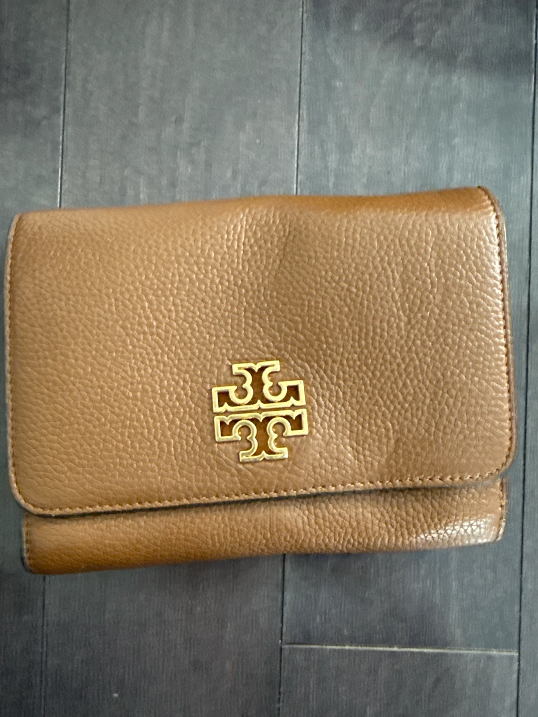Tory Burch Brown Leather Wallet/Clutch