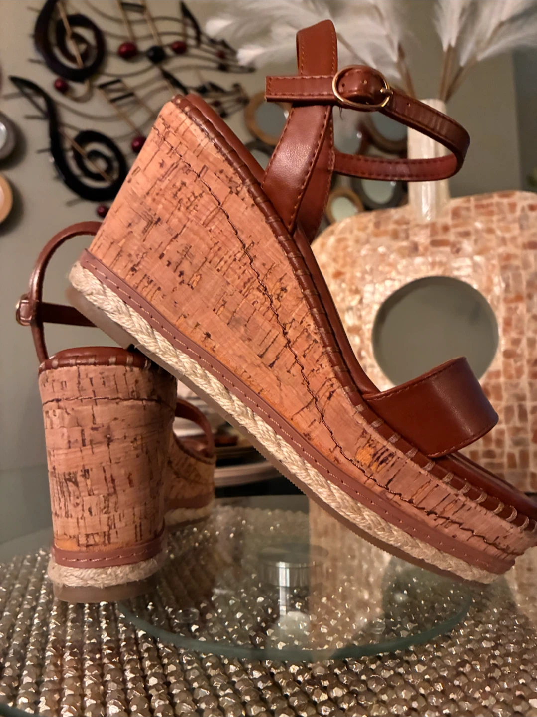 Brown Wedge Sandals