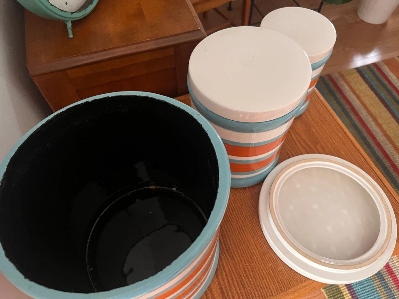 Ceramic Storage Canister Set - Striped - photo 2
