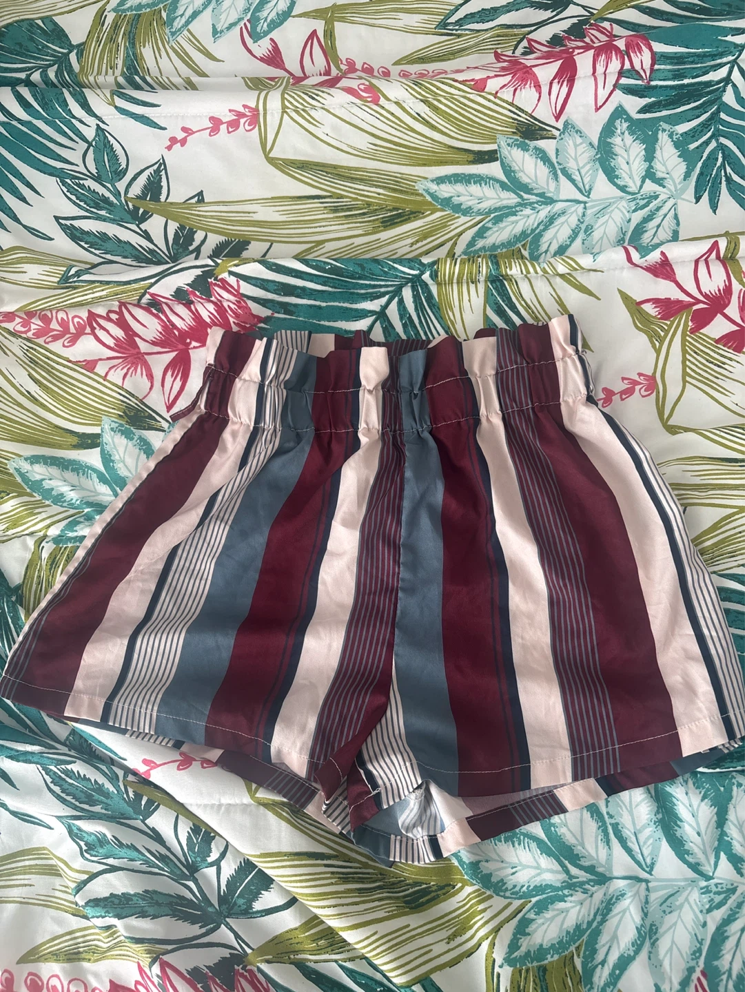 Striped High-Waisted Shorts