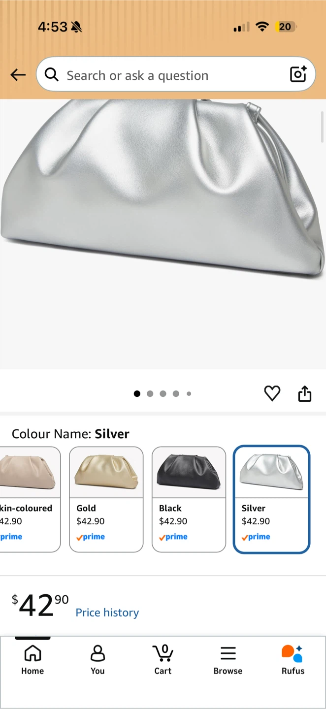 Silver Clutch Purse with Chain - photo 3