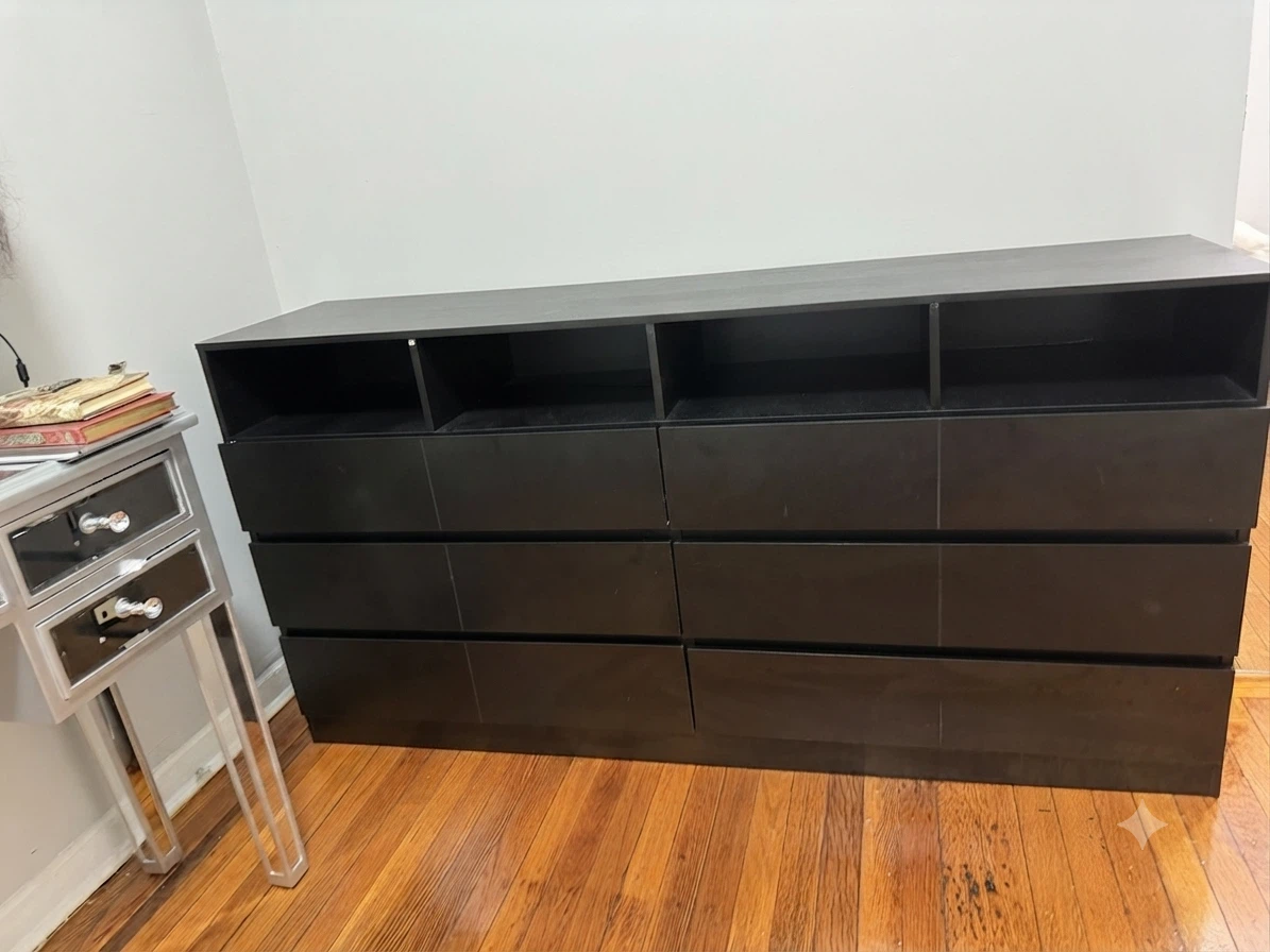 Black Dresser with LED Lights