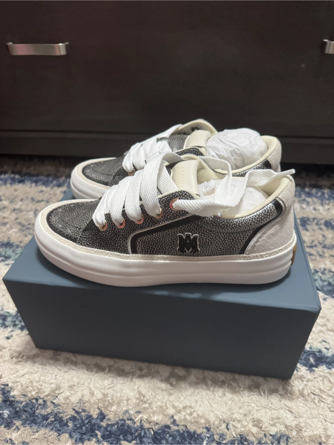 AMIRI Leather Low Top Sneakers Size 9 US
