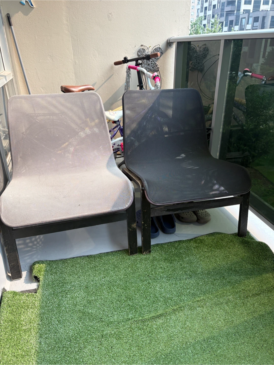İKEA Outdoor Mesh Chairs (2) - Grey & Black - photo 2