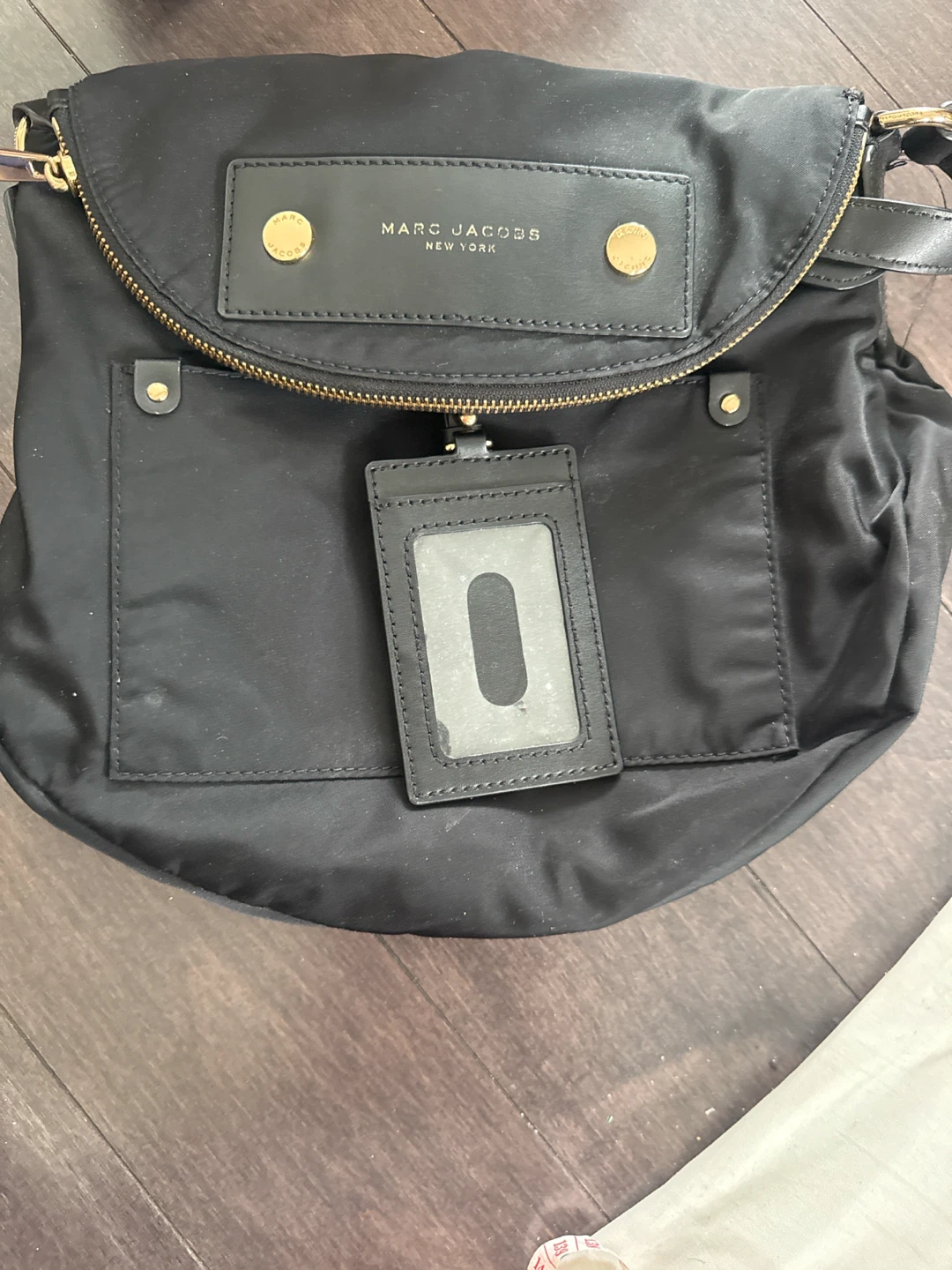 Marc Jacobs Black Nylon Shoulder Bag with Cardholder