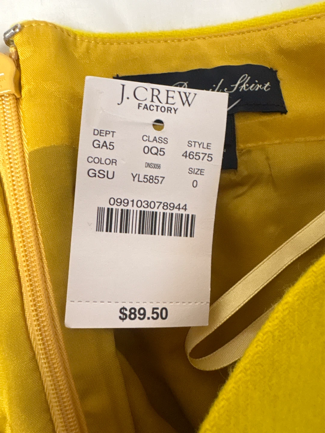 J.Crew Yellow Pencil Skirt - photo 2
