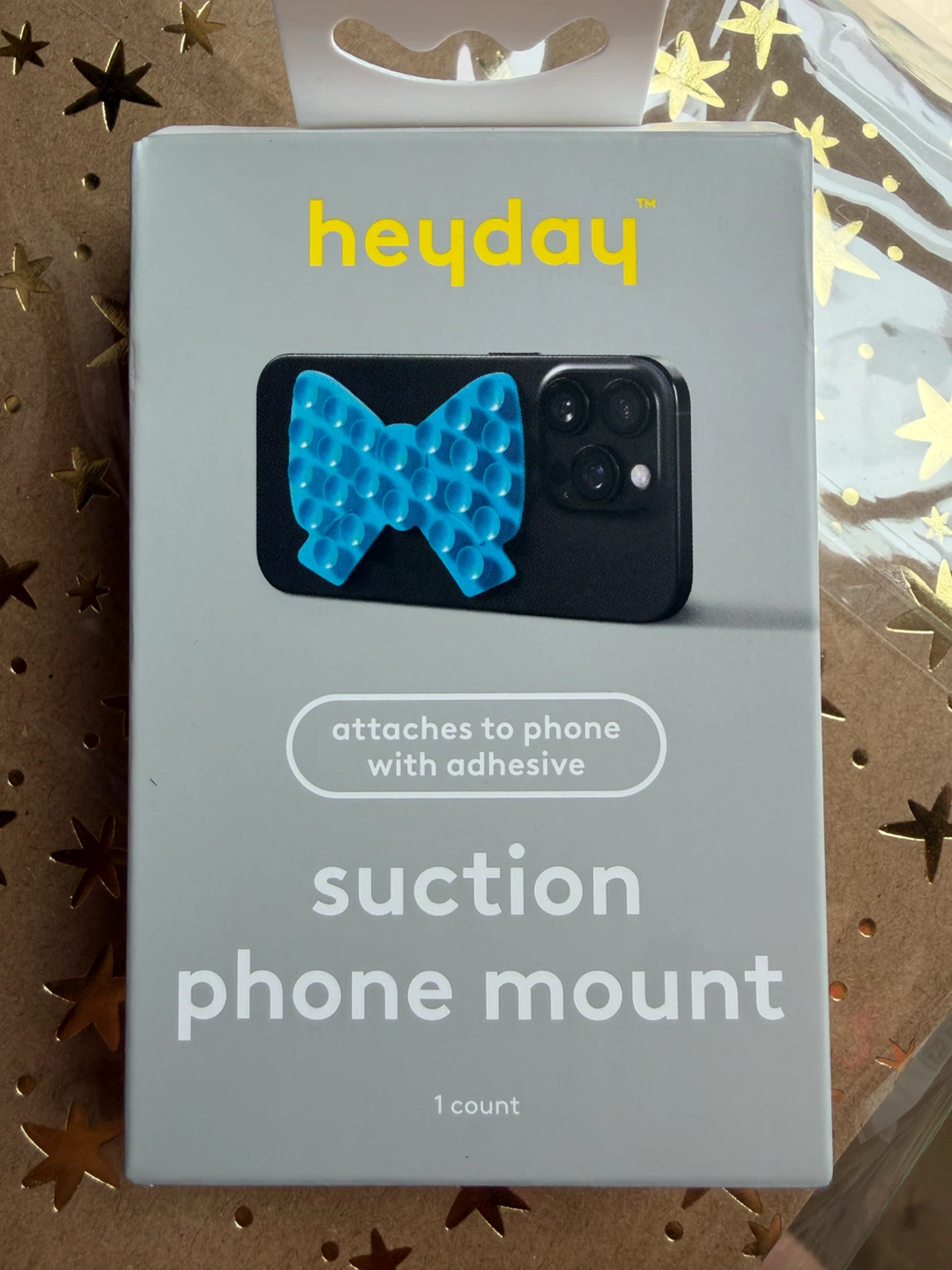 New in sealed package! Heyday Suction Phone Mount - Blue Bow