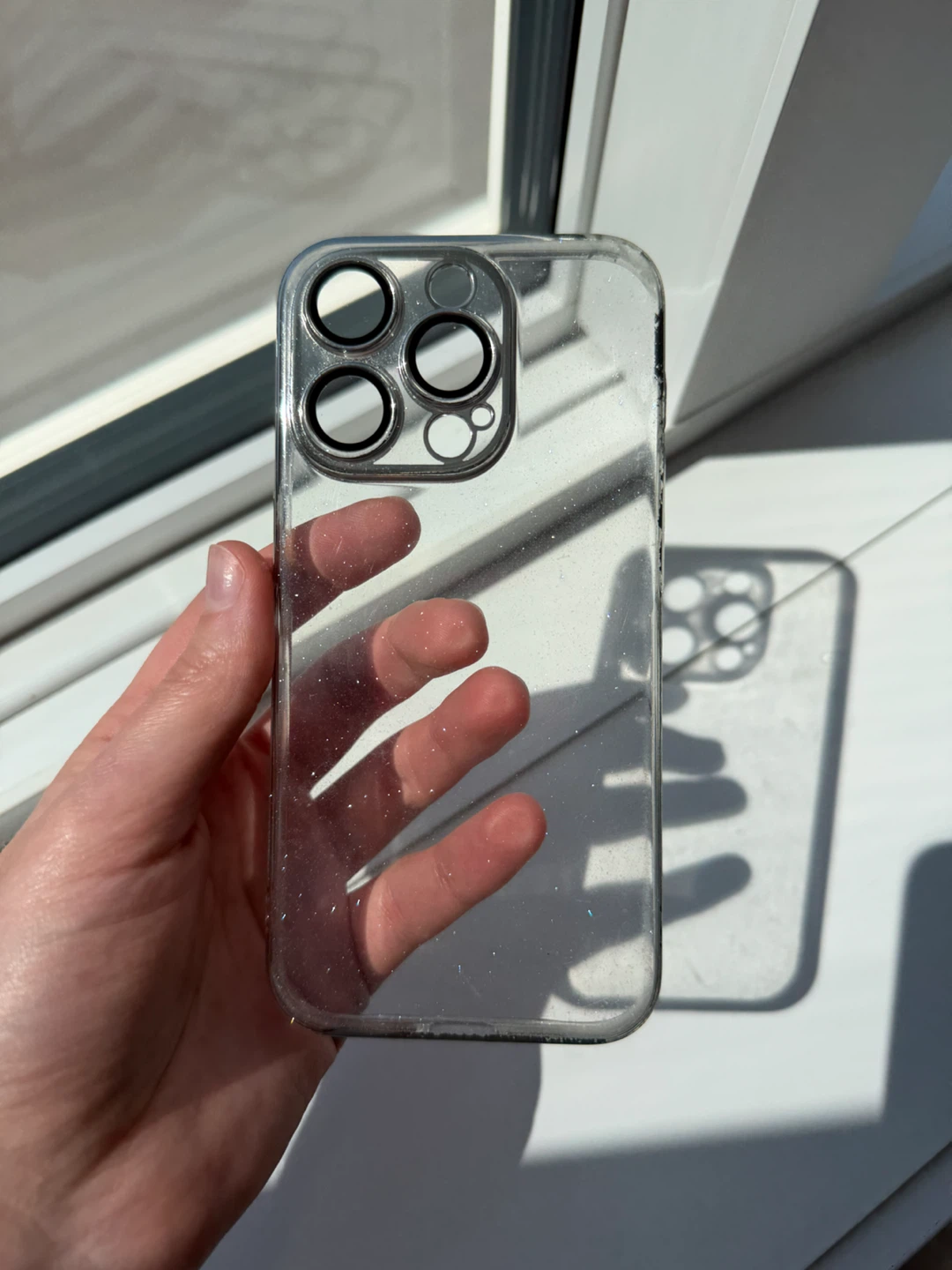 Clear Glitter iPhone 15 Pro Case