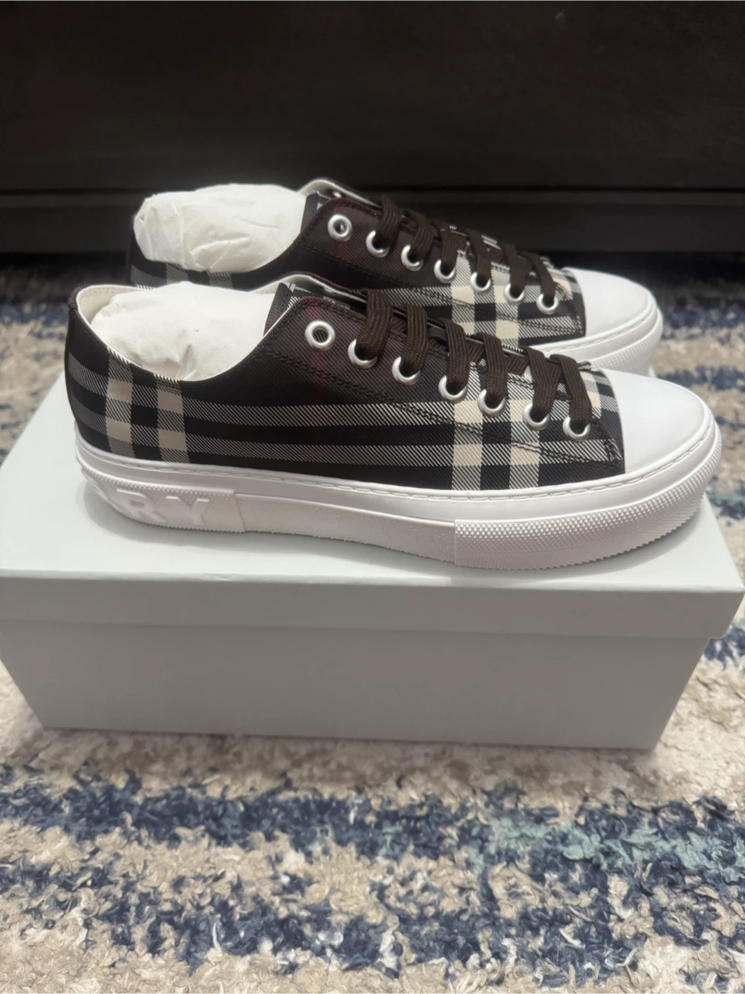 Burberry Check Sneakers - Size 42 - photo 2