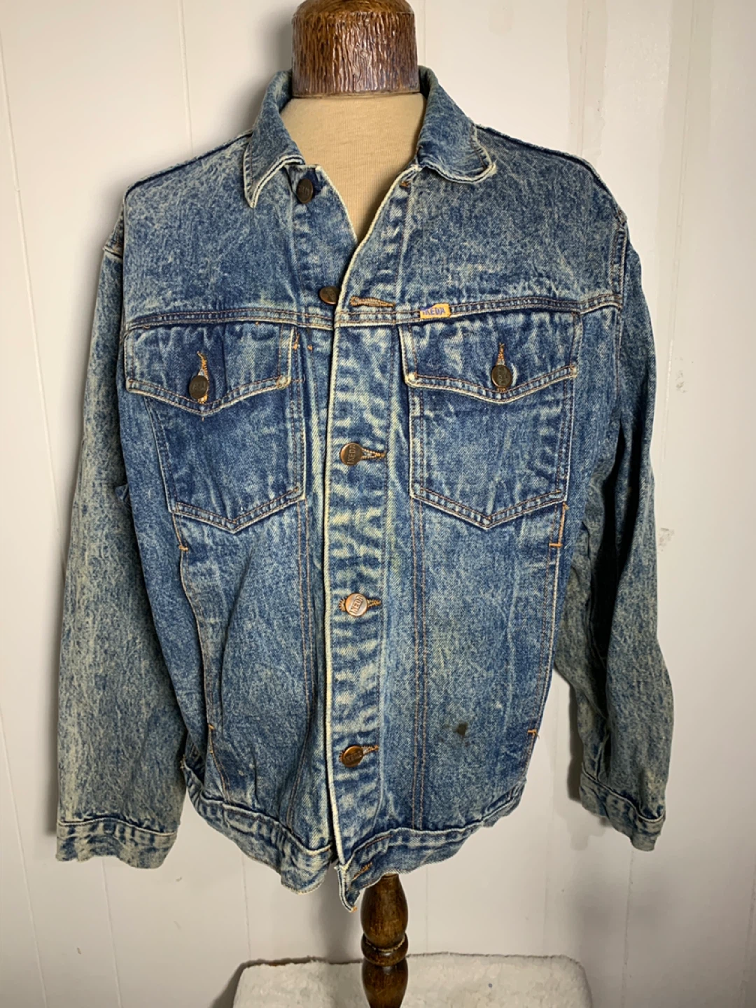 Vintage Acid Wash Denim Jacket.