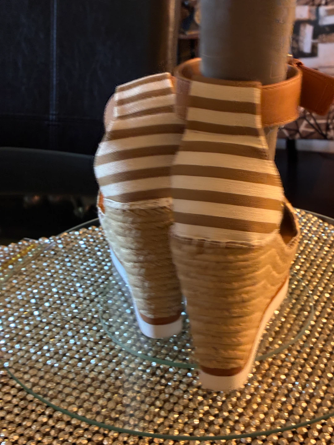 *PRICE DROP* Striped Espadrille Wedge Sandals Size 8 - photo 5