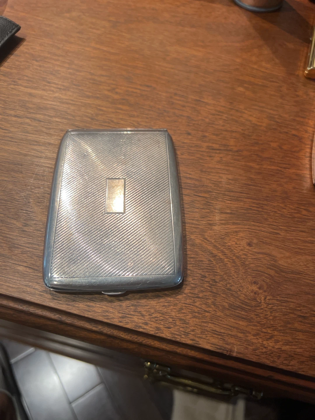 Vintage Silver Tone Cigarette Case - photo 2