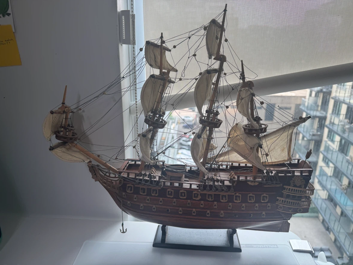 Model boat of unknown origin