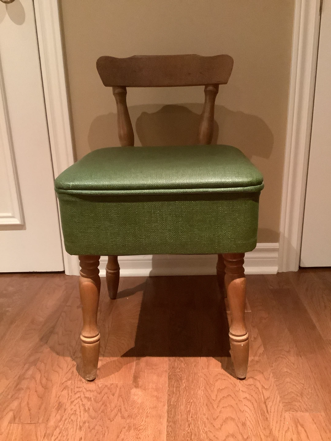 Vintage Storage Sewing Chair with Backrest