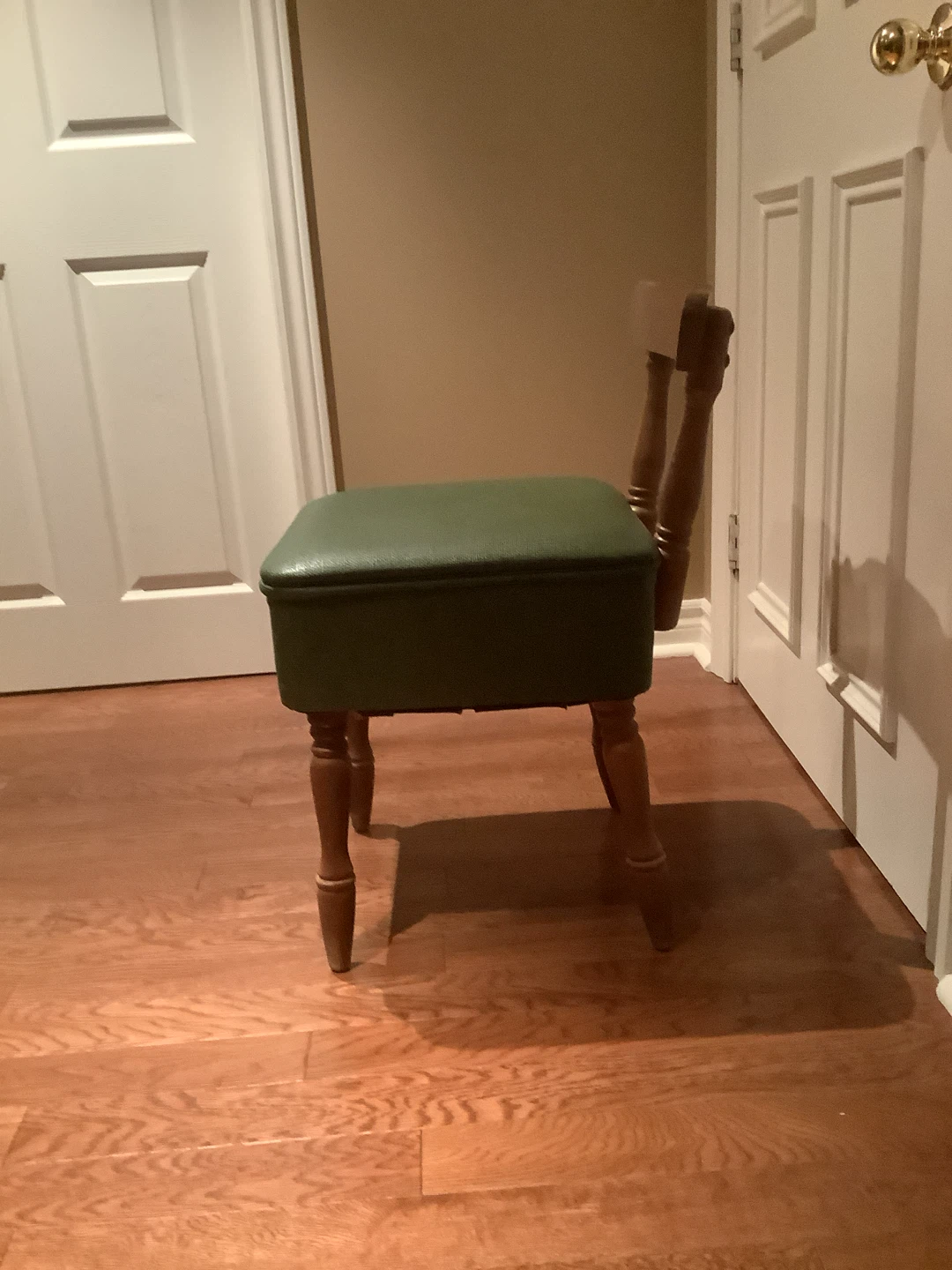 Vintage Storage Sewing Chair with Backrest - photo 2