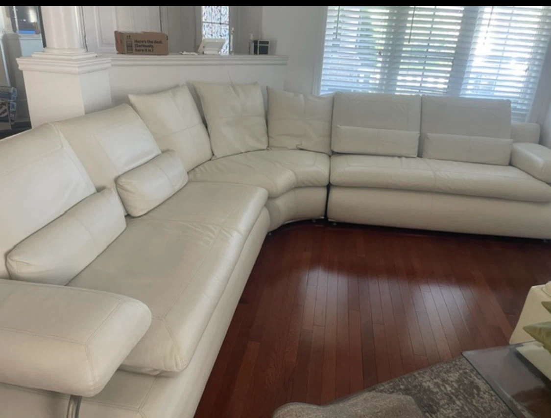 White Sectional Sofa - photo 2