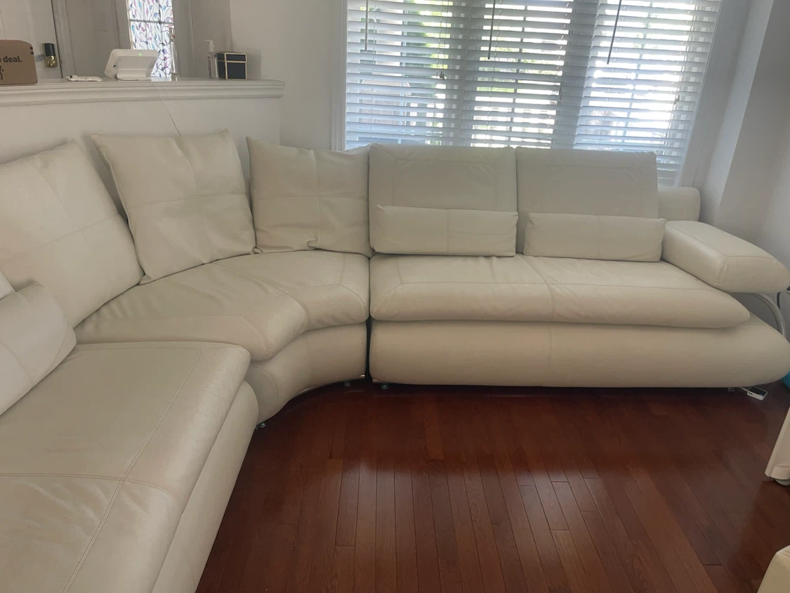 White Sectional Sofa - photo 3