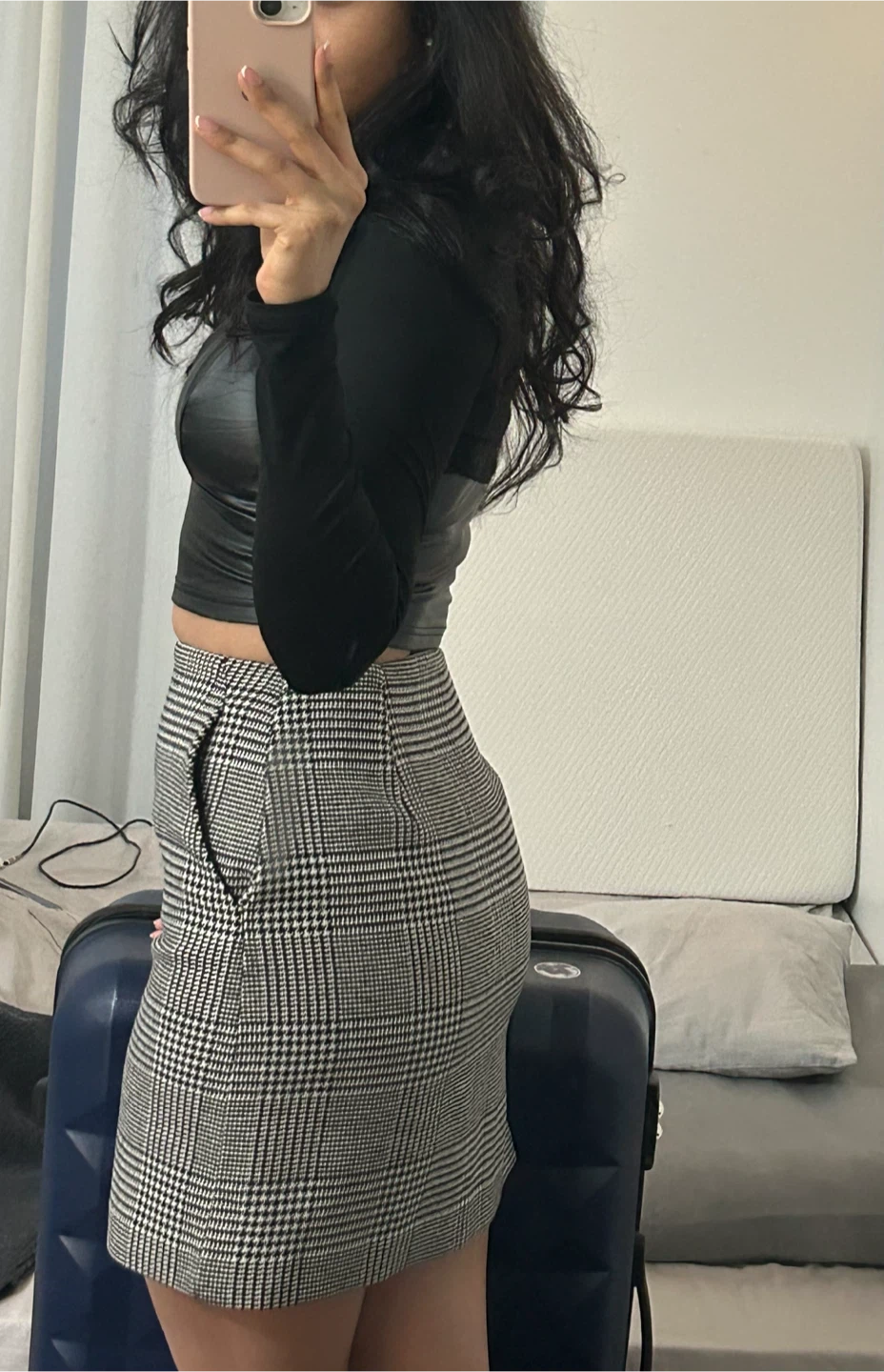 Ever New Luxe Wool XS Houndstooth Mini Skirt - photo 2