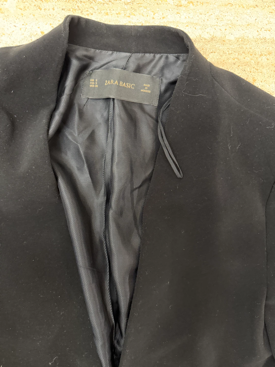 Zara Basic Black Blazer with Gold Zippers - photo 2