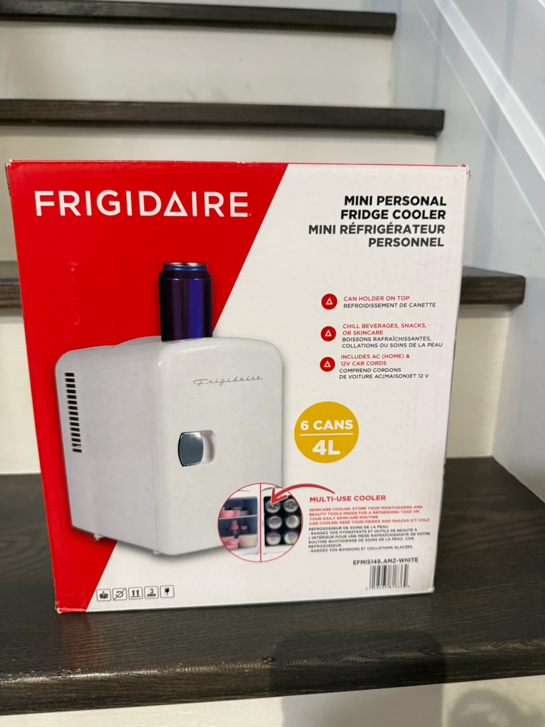 Frigidaire Mini Personal Fridge Cooler 4L White