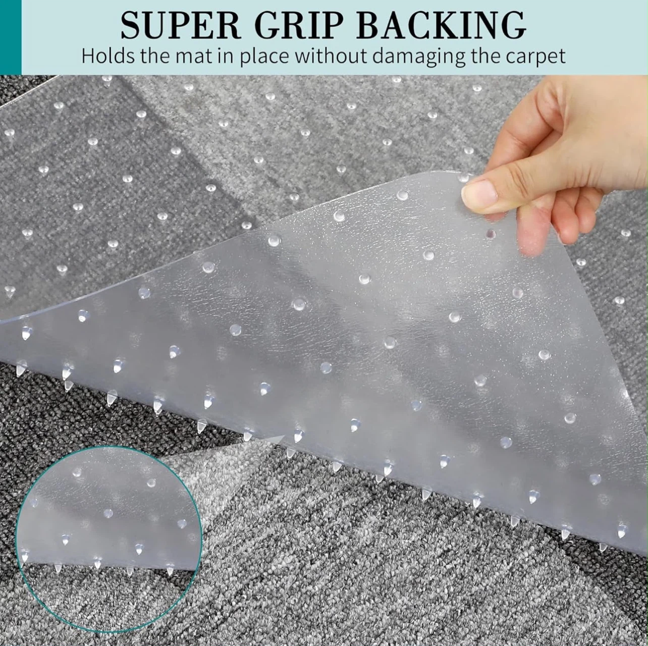 Clear Office Chair Mat for Carpet or Hardwood