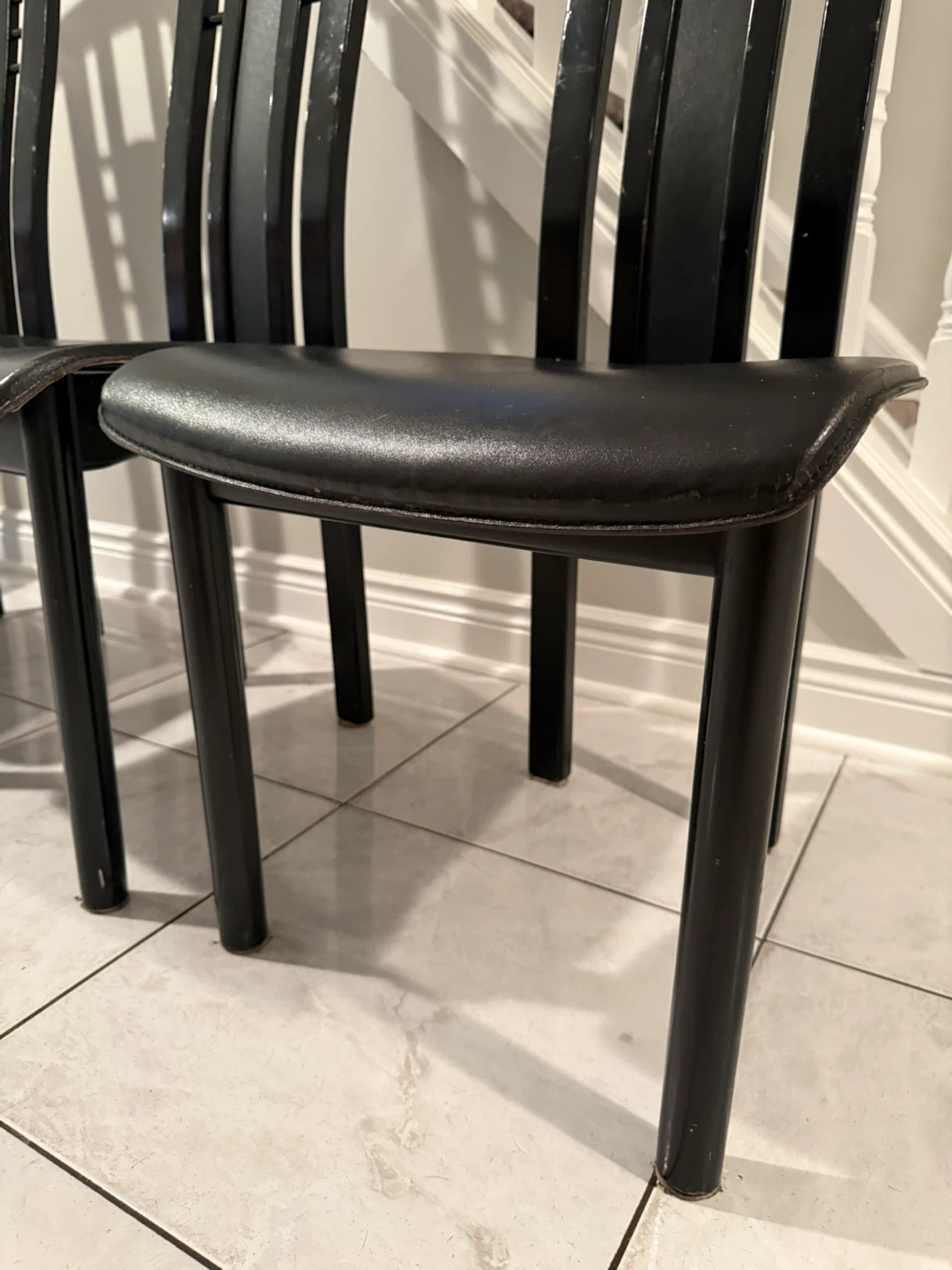 Set of 5 Black Dining Chairs - photo 3