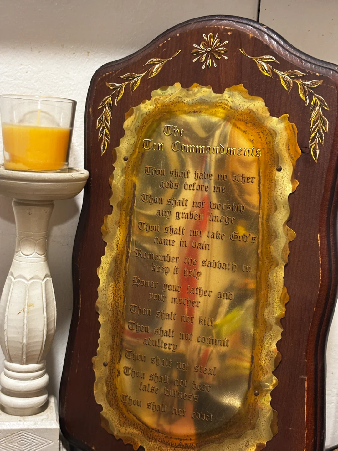 The Ten Commandments Plaque