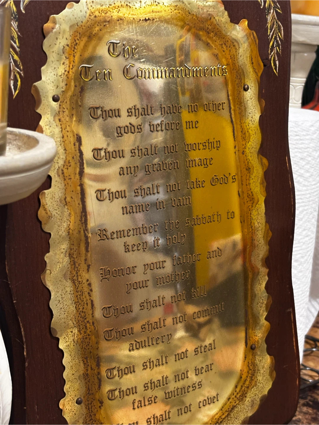 The Ten Commandments Plaque - photo 2