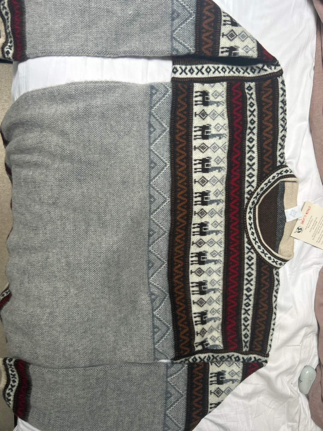 Inka's World Hand Crafted Sweater - Size L