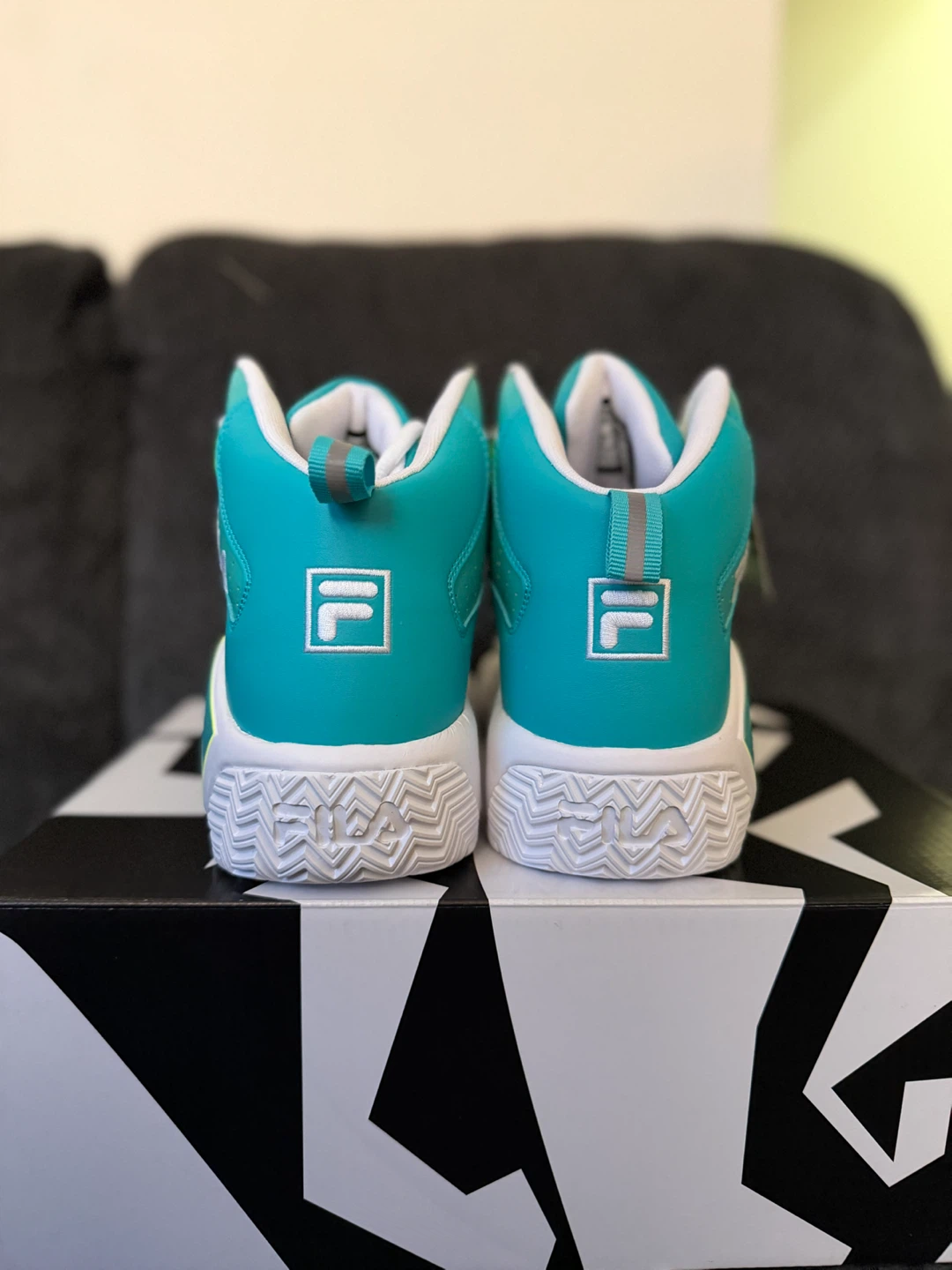 Fila Mid-Top Sneakers Teal & Neon Green - photo 2