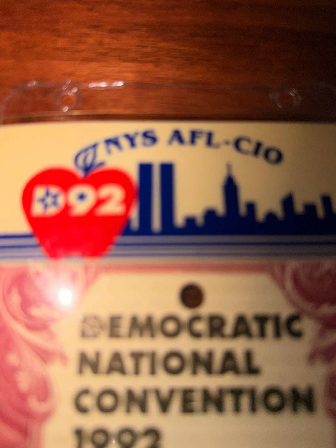 1992 Democratic National Convention Staff Badge - photo 5