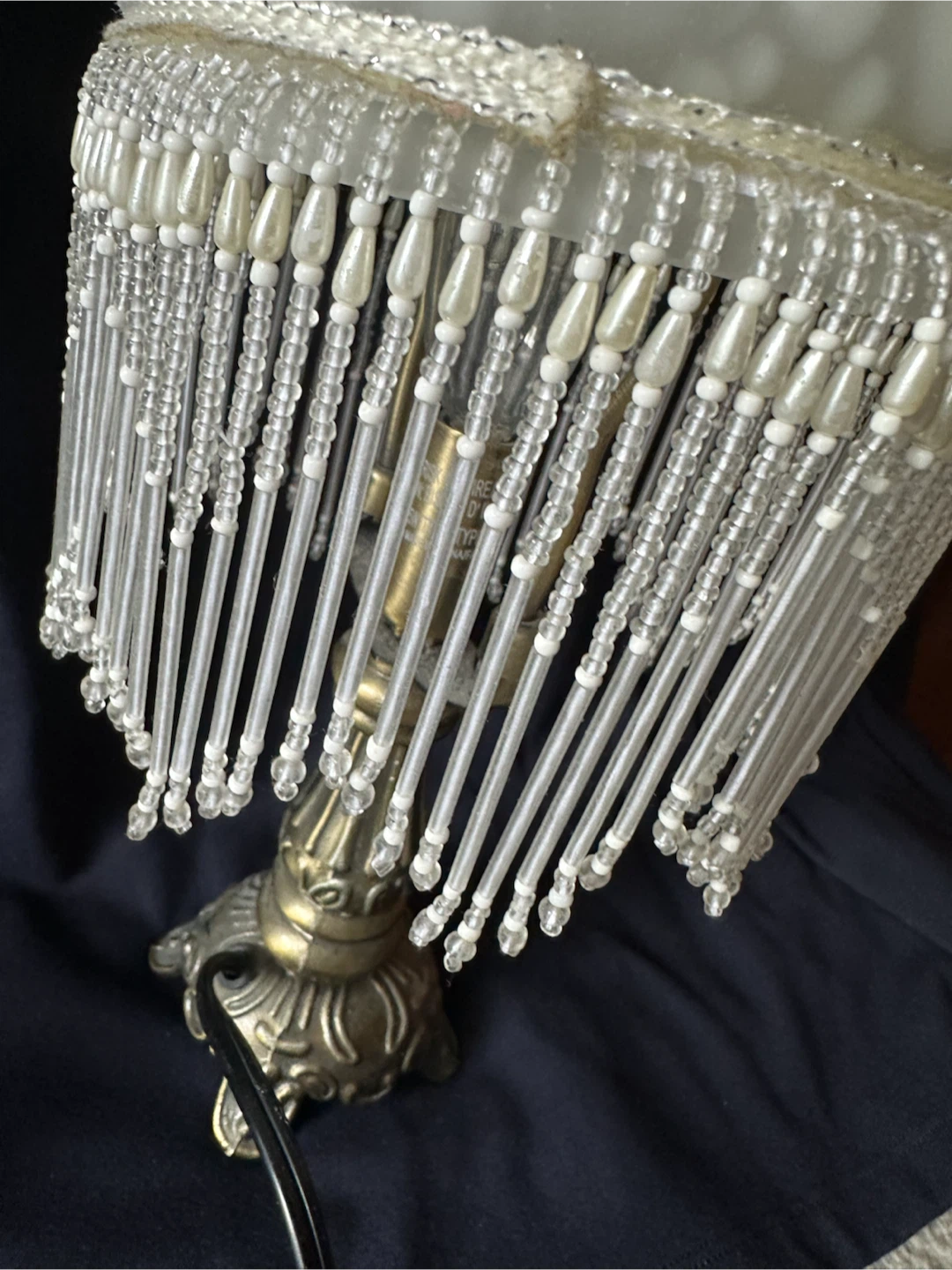 Vintage Beaded Table Lamp - photo 2