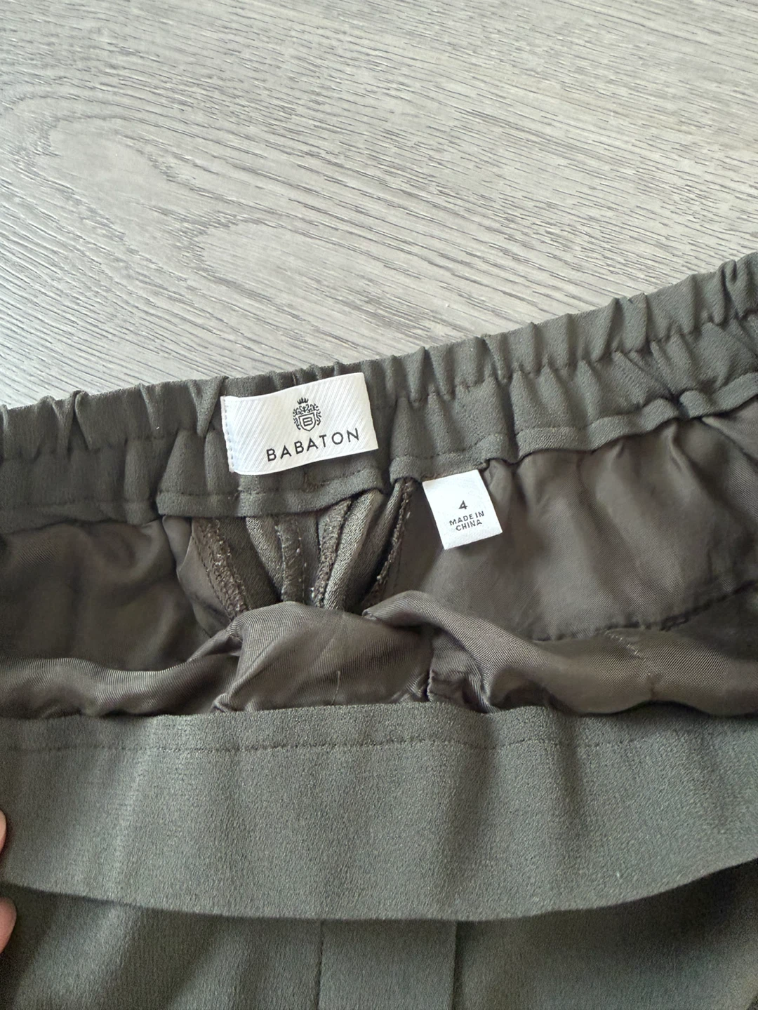 Babaton Olive Green Trousers Size 4 - photo 4