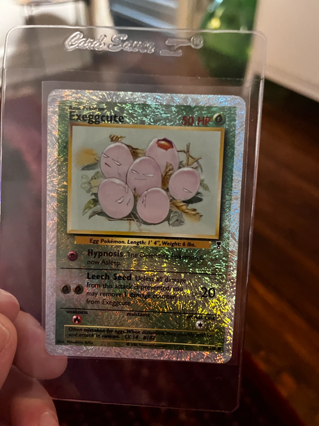 Exeggcute Pokémon card legendary reverse holo.