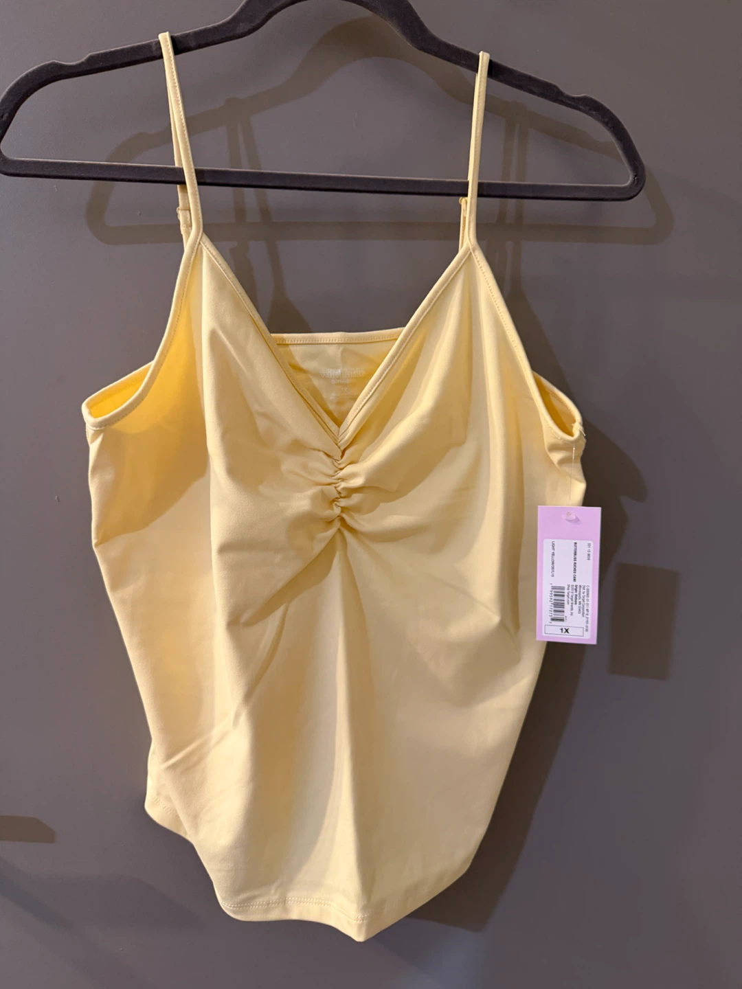 NWT Wild Fable ButterBliss Ruched Cami Light Yellow 1X