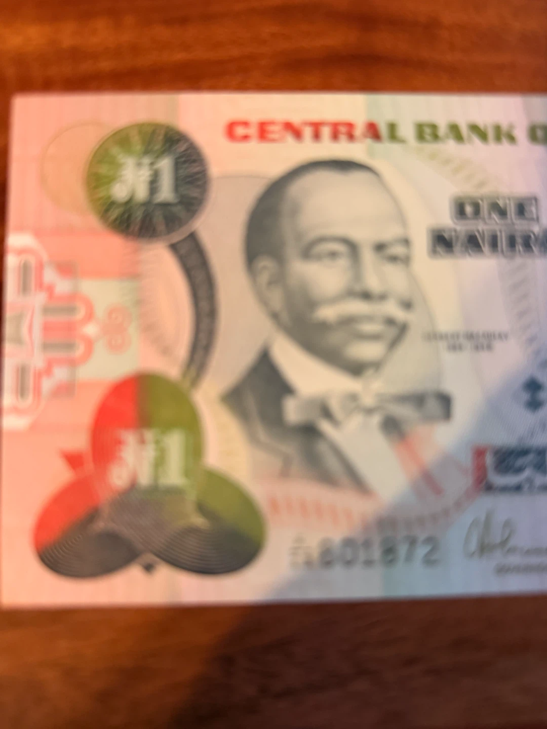 Central Bank of Nigeria 1 Naira Banknotes Ser.Nos. 801872-801880 - photo 2