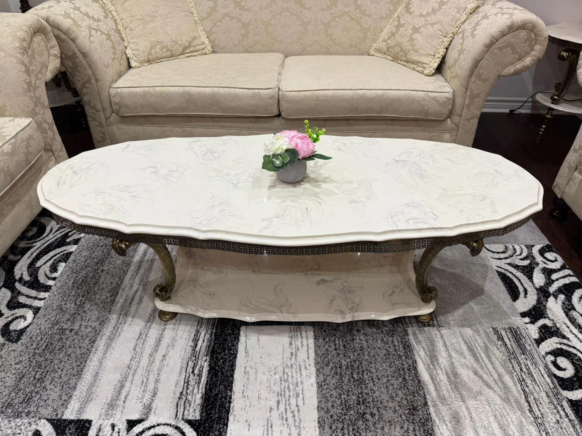Cream Sofa Set, coffee table and side tables - photo 5