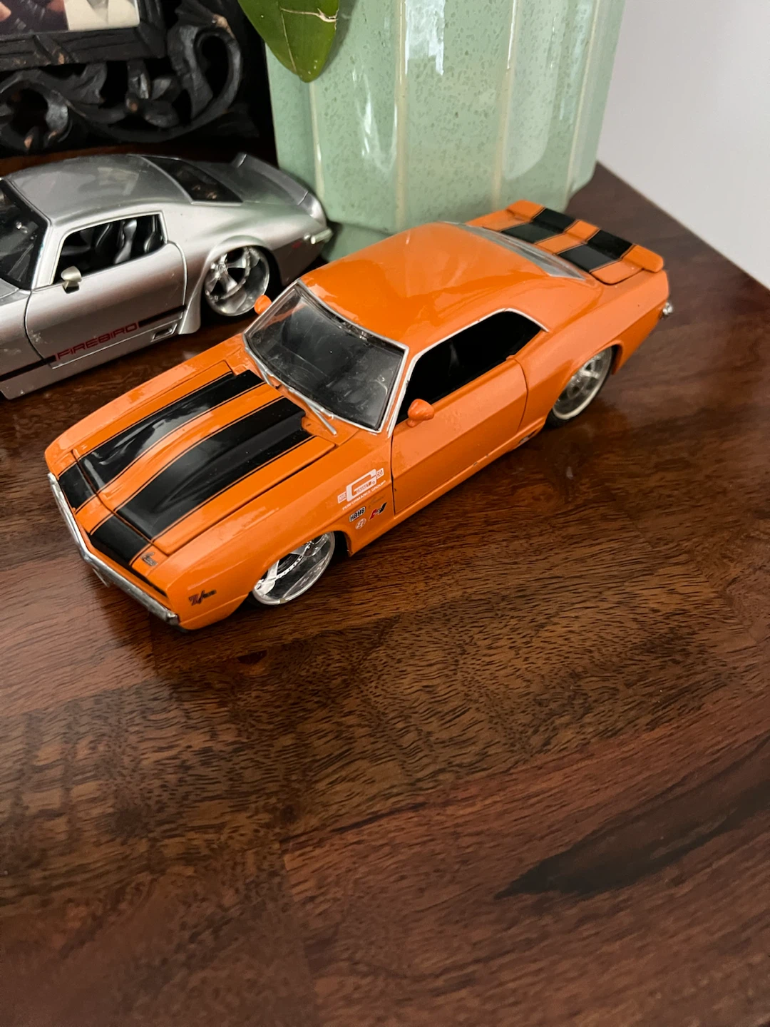 Orange Camaro Diecast Model Car - photo 3
