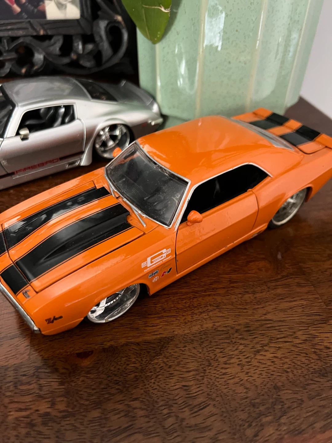 Orange Camaro Diecast Model Car - photo 4