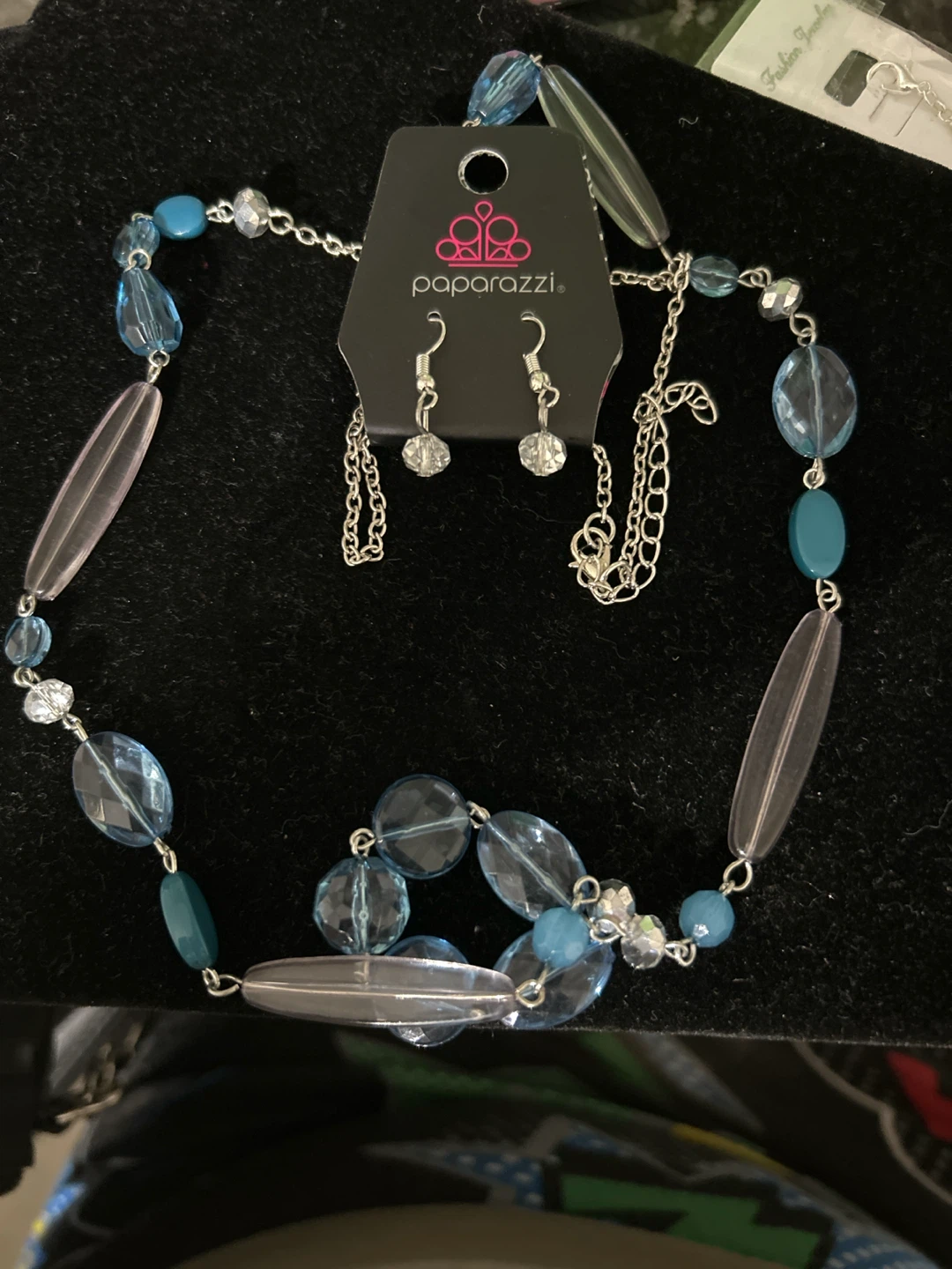 Paparazzi "Blue Lagoon" Necklace and Earring Set - photo 4