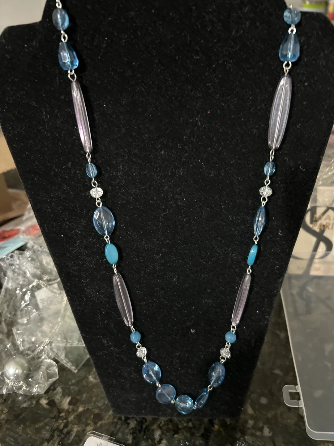 Paparazzi "Blue Lagoon" Necklace and Earring Set - photo 5